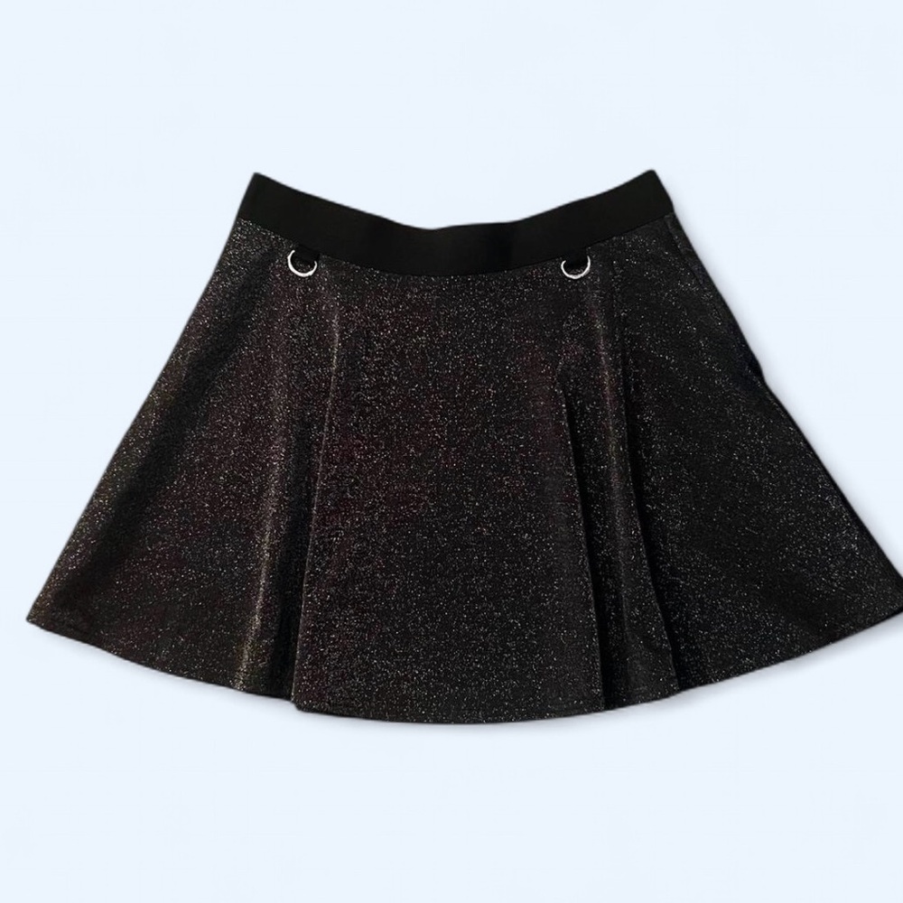 Killstar Black Sparkle Skater Skirt